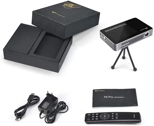 

WOWOTO Smart Portable Mini LED Projector Quad Core CPU Battery Internal&Touchpanel Built-in Pico Palm Size Projector