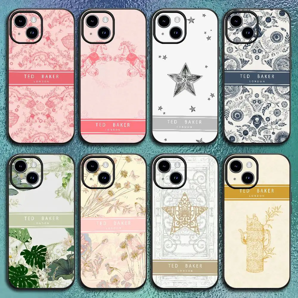 Funda de teléfono Ted Baker para IPhone 17 12 13 14 15 16Pro Max Plus Classic carcasa suave negra