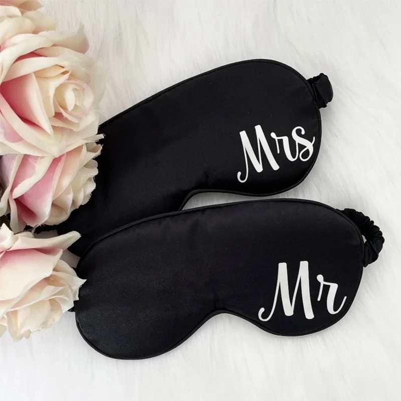 

Mr & Mrs Sleep Eye Masks bride groom Couple Wedding engagement Anniversary bridal shower Just Married honeymoon Christmas gift