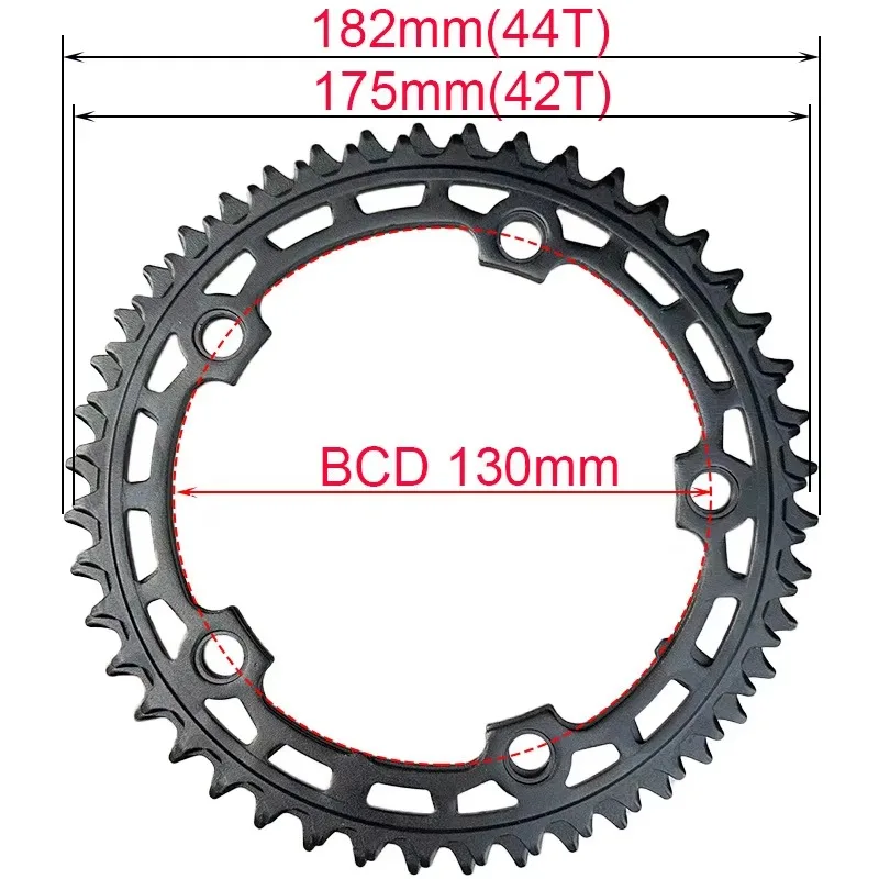 165Mm bicycle fixed gear crank set square taper hole racing retro single speed 42T 44t chain link bicycle crank set