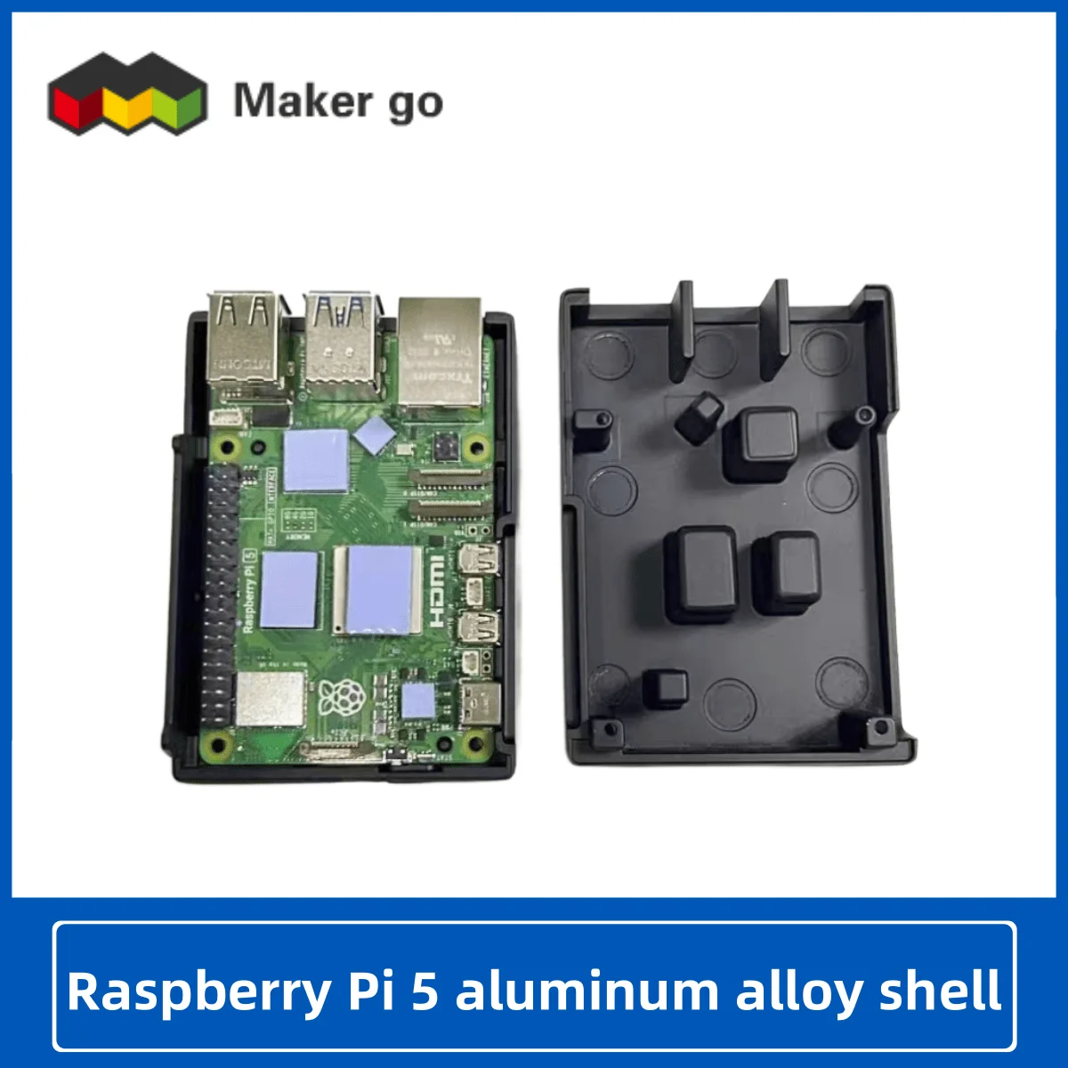 라즈베리 파이 5 세대 알루미늄 합금 쉘 마더보드, 듀얼 선풍기 냉각 보호 케이스, 금속 상자
