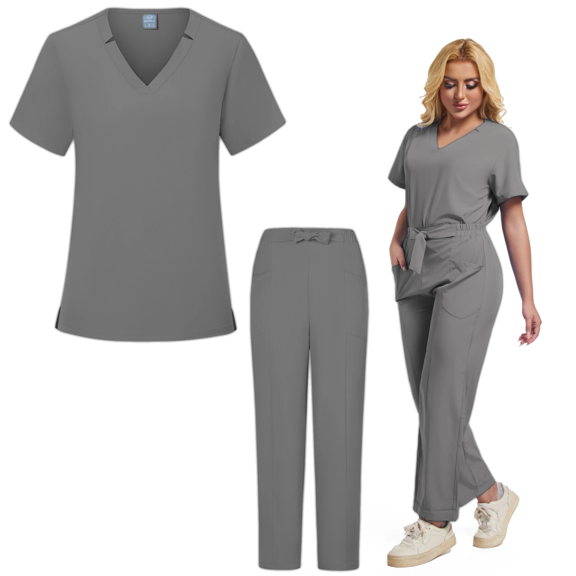 Medische Uniform Scrub Ziekenhuis Werken Scrubs Set Groothandel Verpleging Scrub Uniformen Vrouwen Gezondheidszorg Apotheek Kliniek Werkkleding