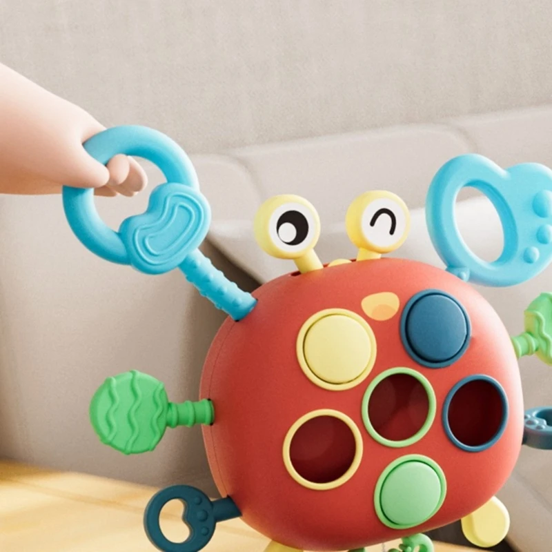 PushBubbles Puller Rattle Âm nhạc Đồ chơi mọc răng Dây kéo Đồ chơi tập thể dục cho trẻ