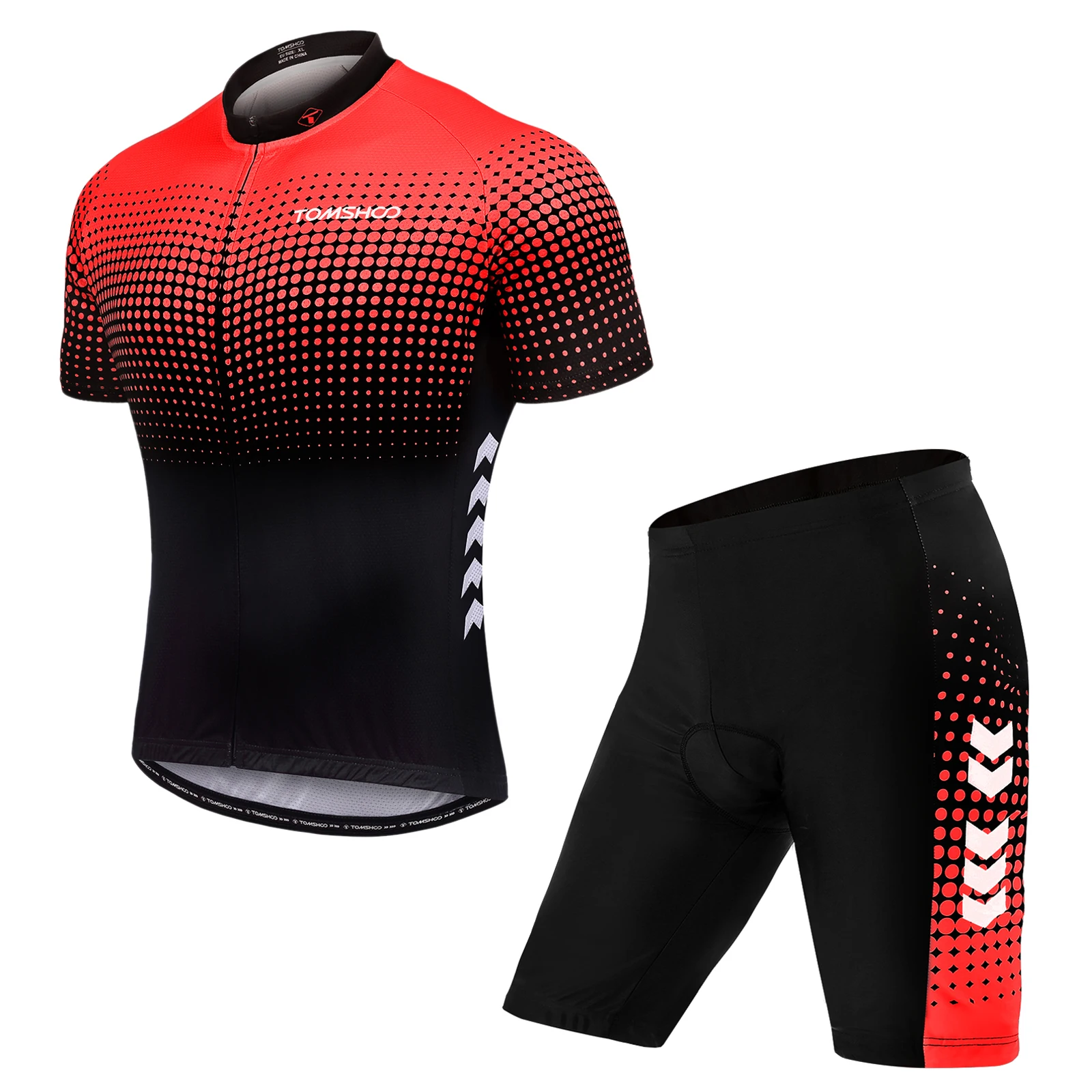 

Men's Summer Short Suits Cycle Set Cycle Jersey with 5D Gel Padded Riding Shorts Quick Dry Breathable Cycle Jersey Set for Outdo