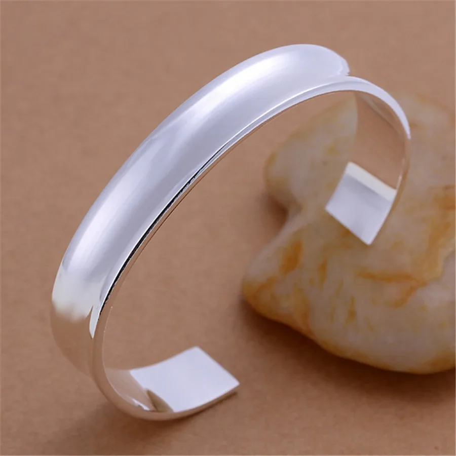 

Specials High Quality Hot Sale Women Lady Bracelet 925 Sterling Silver Jewelry Fashion Charm Men Bangle Jewelry