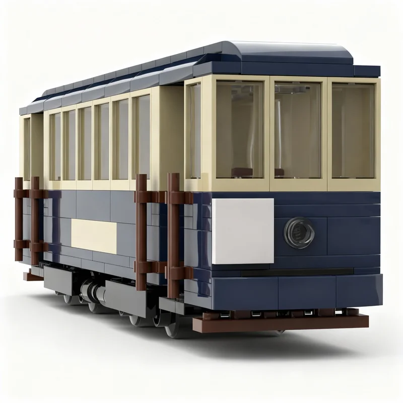 335pcs MOC Metropolitain Streetcar City Trains Model Building Blocks Construction Festival Gifts Toys Idea Education Brick