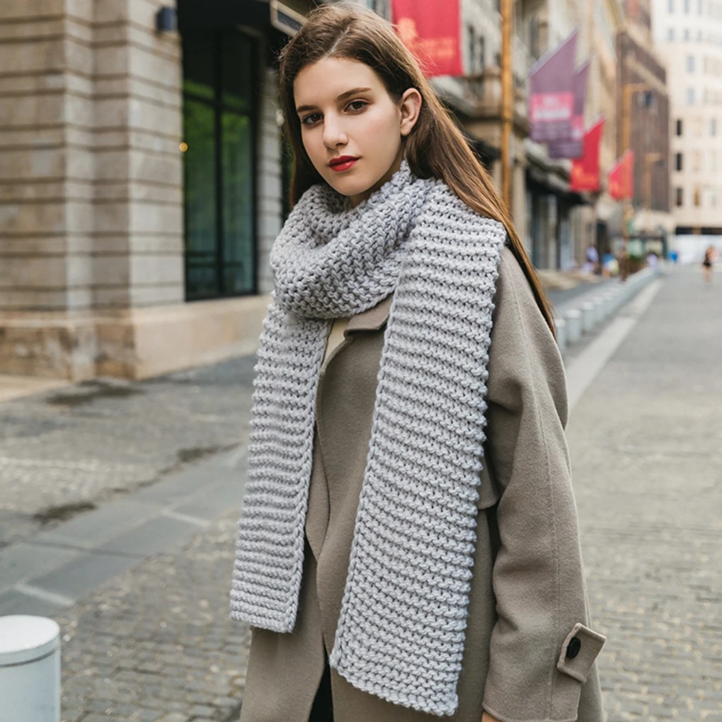 

Non-shedding And Neat Look Scarf For Winter Outfits Thick Skin-friendly Scarf Female Autumn New Year black