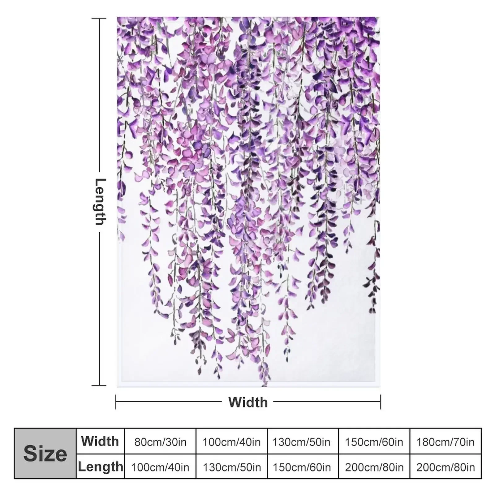 purple wisteriain bloom Throw Blanket for winter Soft Blankets