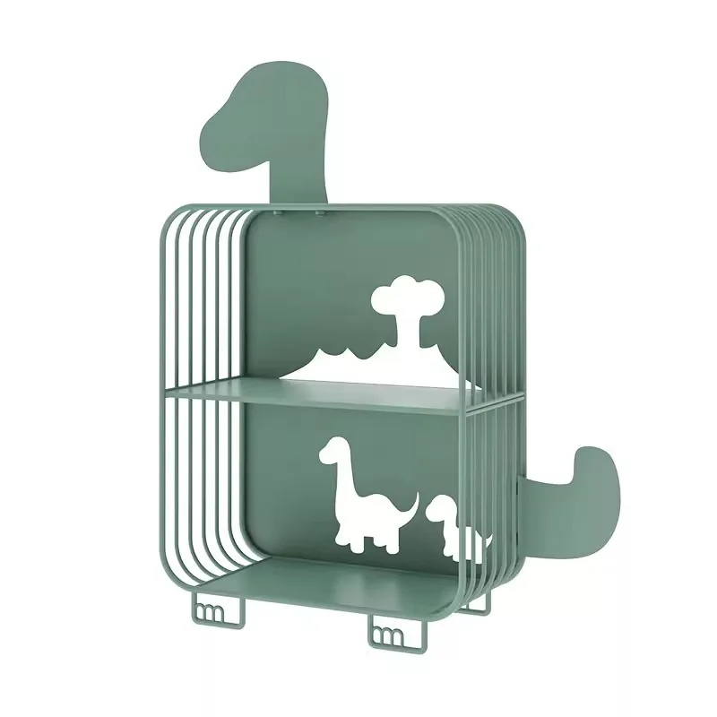 رف كتب تخزين حديدي للأطفال، خزانة كتب صغيرة متعددة الطبقات لغرفة النوم وغرفة المعيشة، ورف خزانة كتب على الأرض بجانب السرير