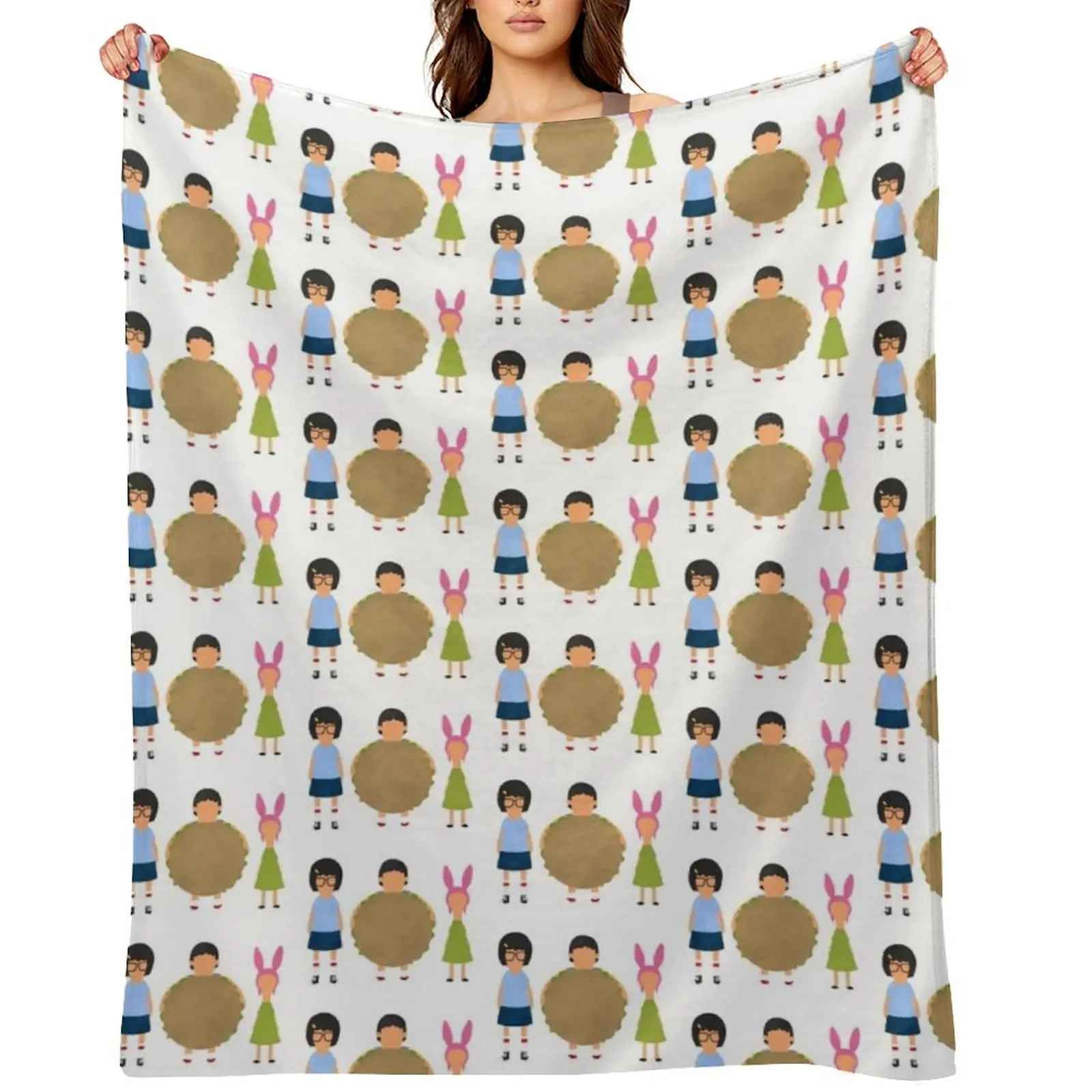 

Tina, Gene and Louise Throw Blanket Hairys Nap Luxury Thicken Plaid Blankets