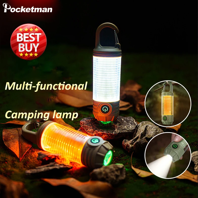 

Portable LED Camping Light Outdoor Hanging Lights USB Rechargeable Tent Lamp Bulb Night Emergency Light Waterproof Lantern