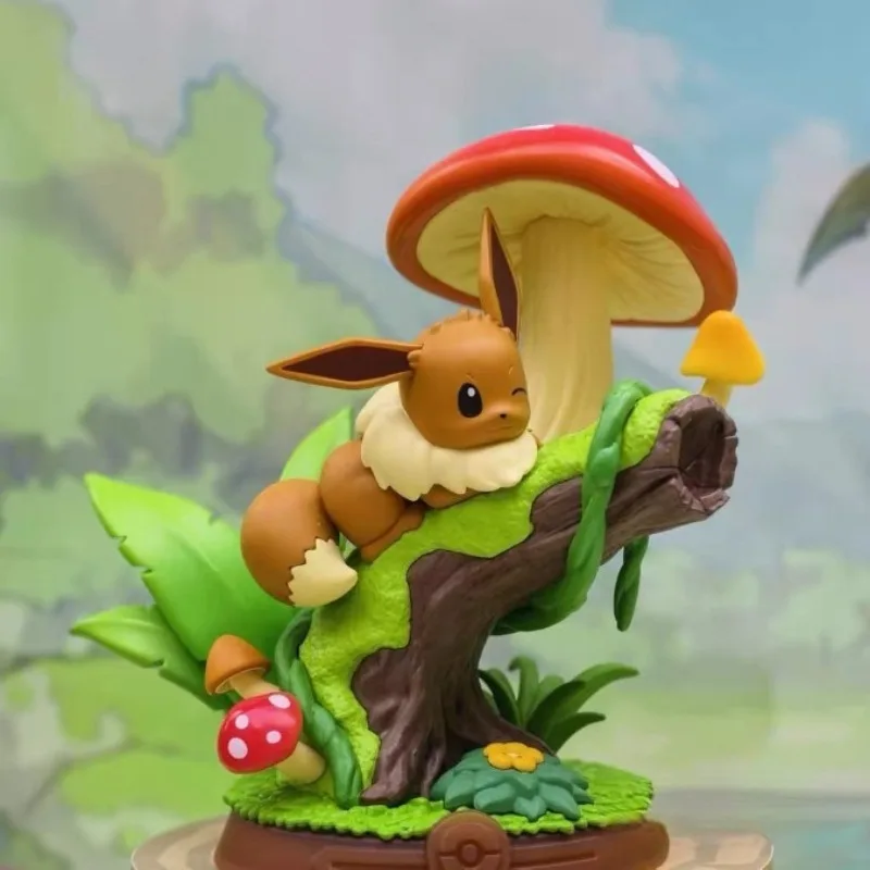 Pokemon Enjoy Eevee Family Blind Box Spielzeug Flareon Umbreon Sylveon Anime Actionfiguren Sammlerstücke Ornamente Geschenke für Mädchen und Jungen