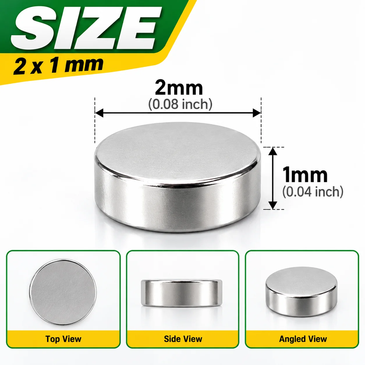 200/500/1000PCS Small Round Magnets Silver Mini Magnets for Fridge Refrigerator Photos Notes Office Home Whiteboard
