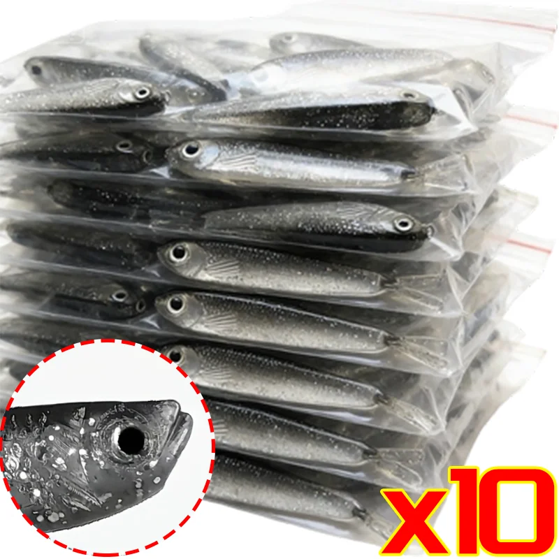 

Мягкая рыболовная приманка для ловли форели и баса, медленно тонущая, реалистичная, с эффектом живой плавающей рыбы, 10 шт.