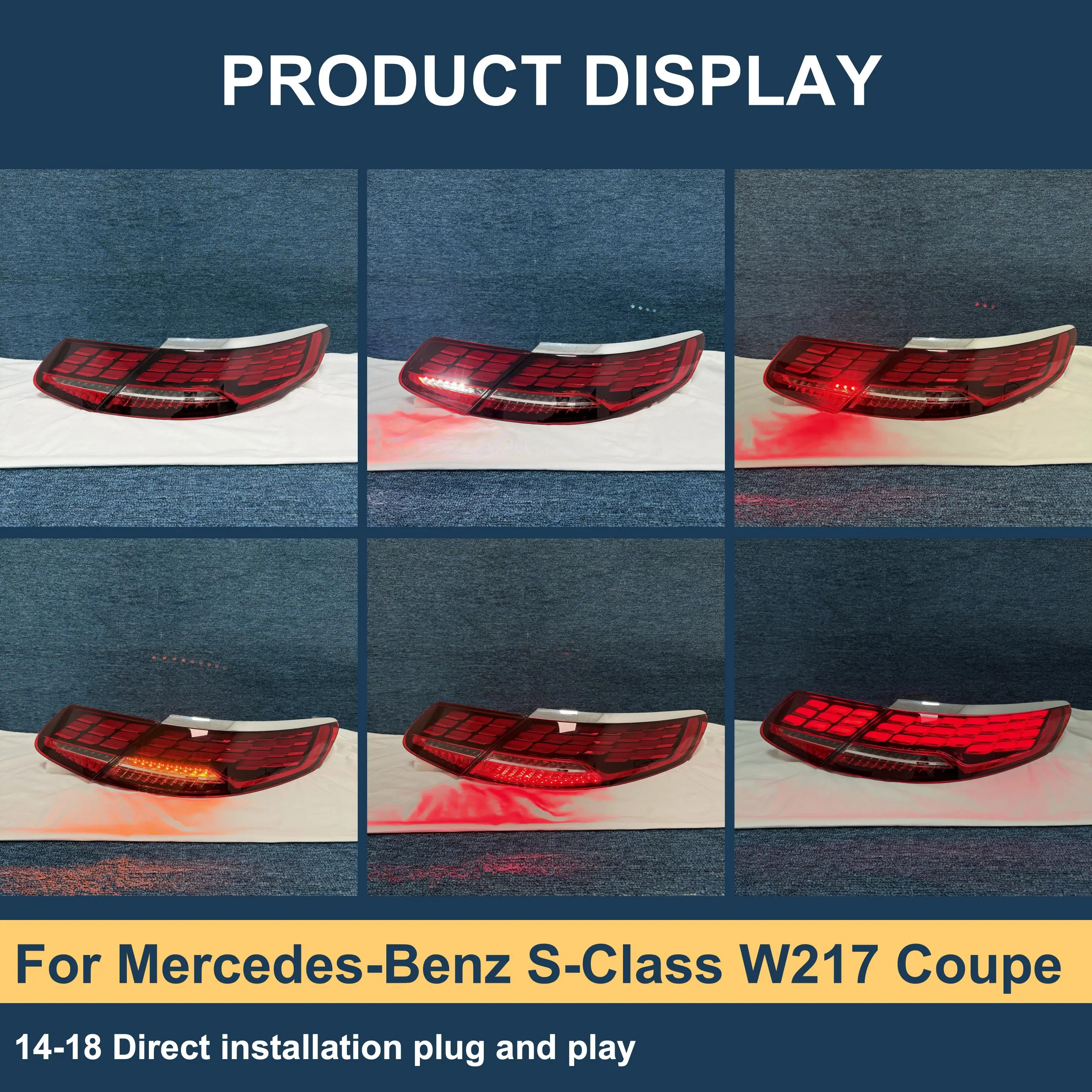 J ONE Accessories For Cars Tail Lights For Mercedes-Benz S-Class W217 Coupe 2014-2018 For Mercedes W217 Tail Lights