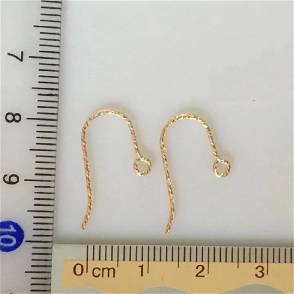 2 Pairs Smooth Sparkle French Earring Hooks in 14K Gold Filled for Jewelry Making