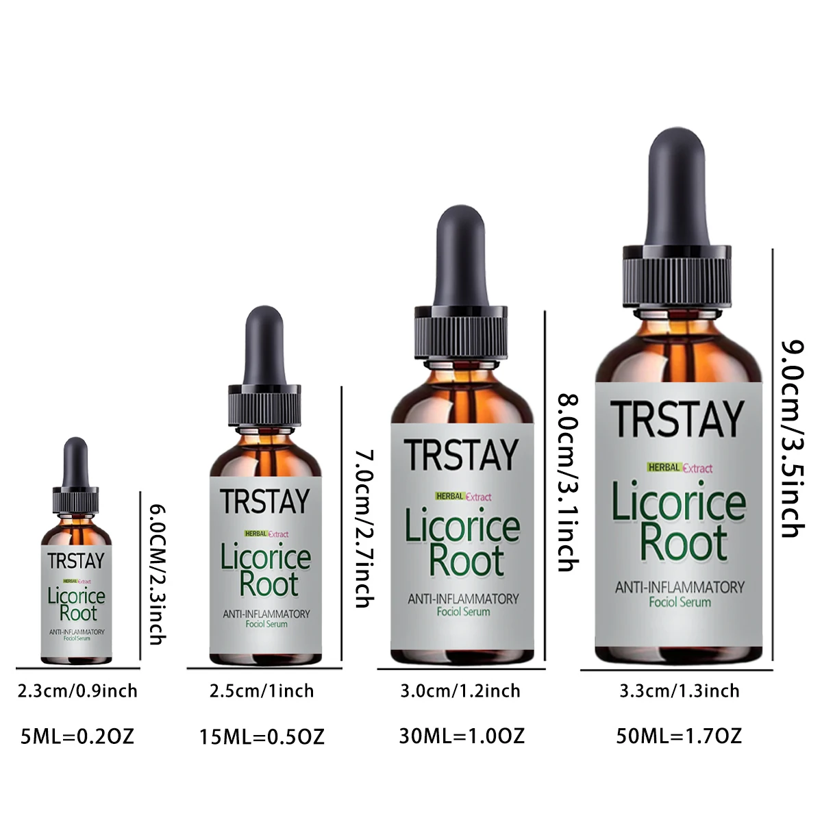 TRSTAY Licorice Root Face Serum Anti-acnes Minimizes Pores Skin Care Facial Essential Anti-Inflammatory Lighten Spots Essence