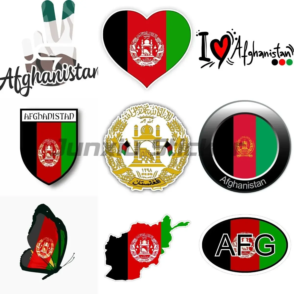 

I Love Afghanistan Vinyl Creative Fine Car Bumper Stickers Car Styling Decoration Door Body Window Vinyl Stickers colorful funny