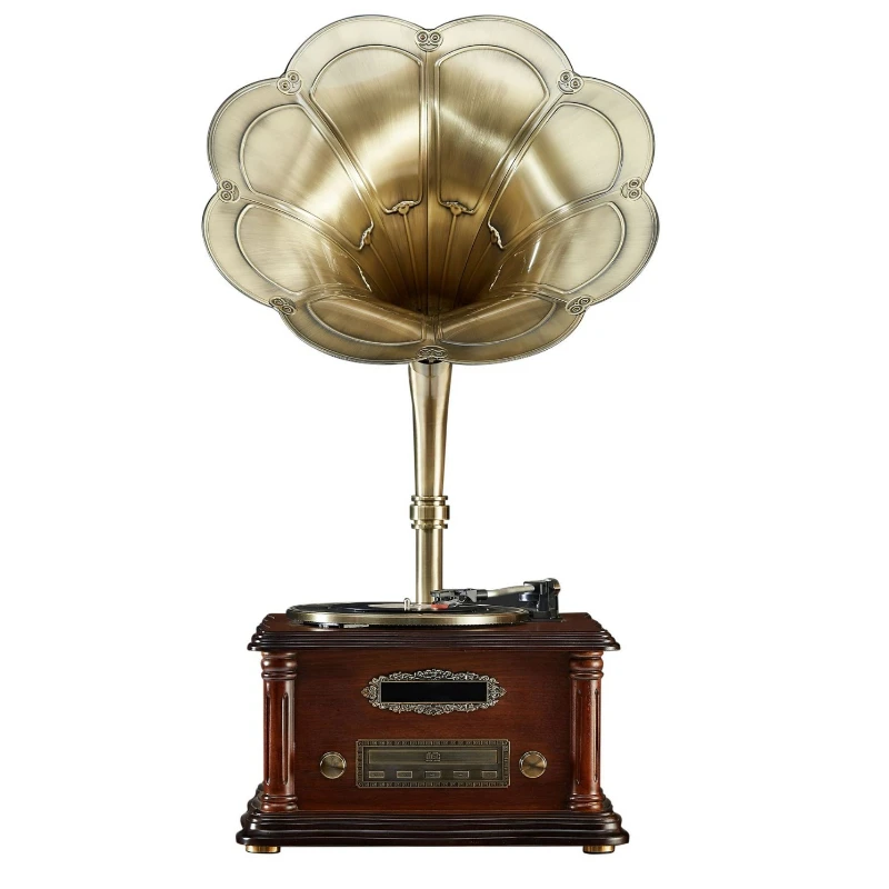 

retro living room European light luxury old-fashioned ornament American record player bluetooth stereo vinyl record player