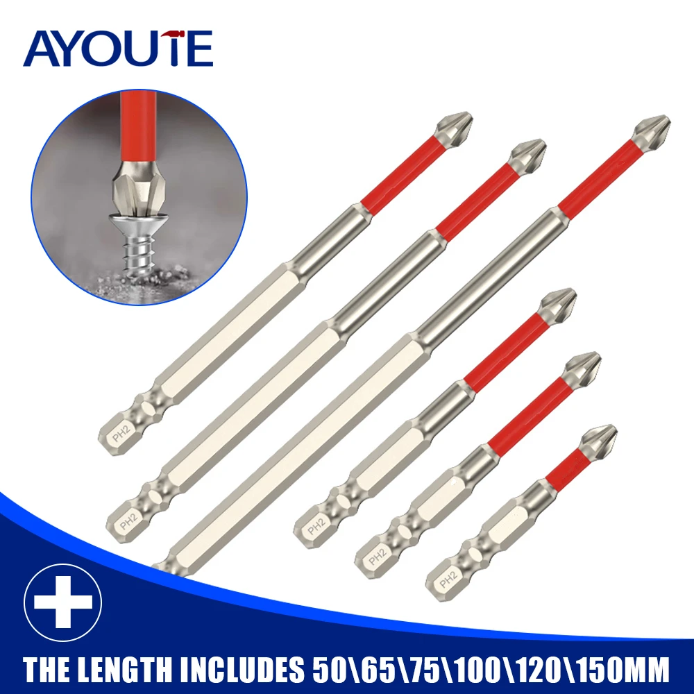 

K5 Non-slip High Hardness Bit S2 Strong Magnetic 5A Black Non-slip Cross Head Electric Drill Electric Screwdriver Bit