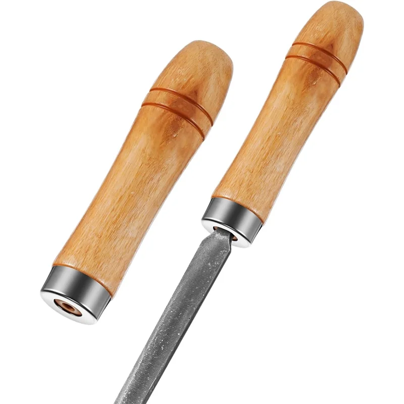 Fresh Medium& Large Wooden File Handle With Strong Metal Collars 10 Pcs Wood Handles For Screwdriver Hand Drill File Handle