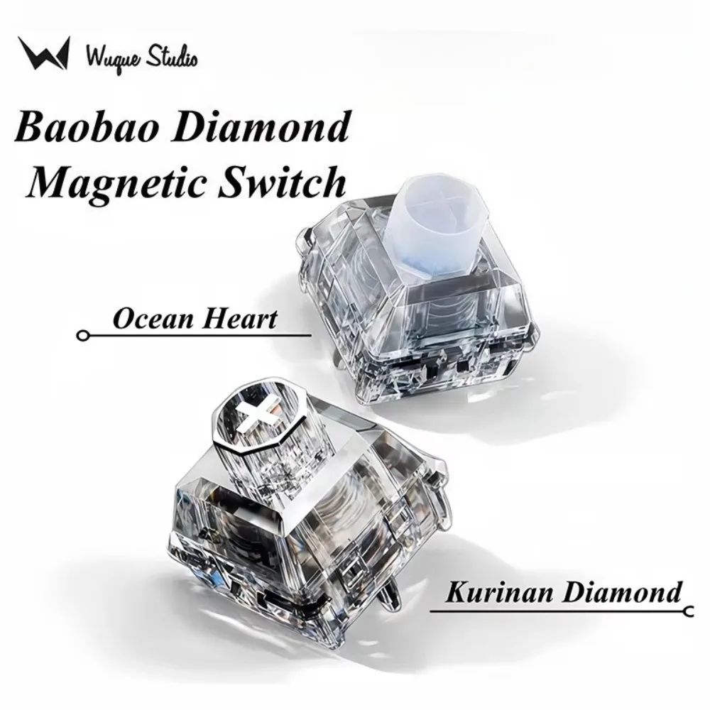WS Wuque Studio Babao Diamond Magnetic Switch High Transmittance 35gf Linear Hall Effect Mechanical Keyboard Accessories Gifts