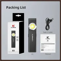 Klarus E5 EDC Rechargeable Flashlight With USB Charging LED Lantern Built-in Li-ion Battery Torch 470LM IPX4 with Tail Magnetic