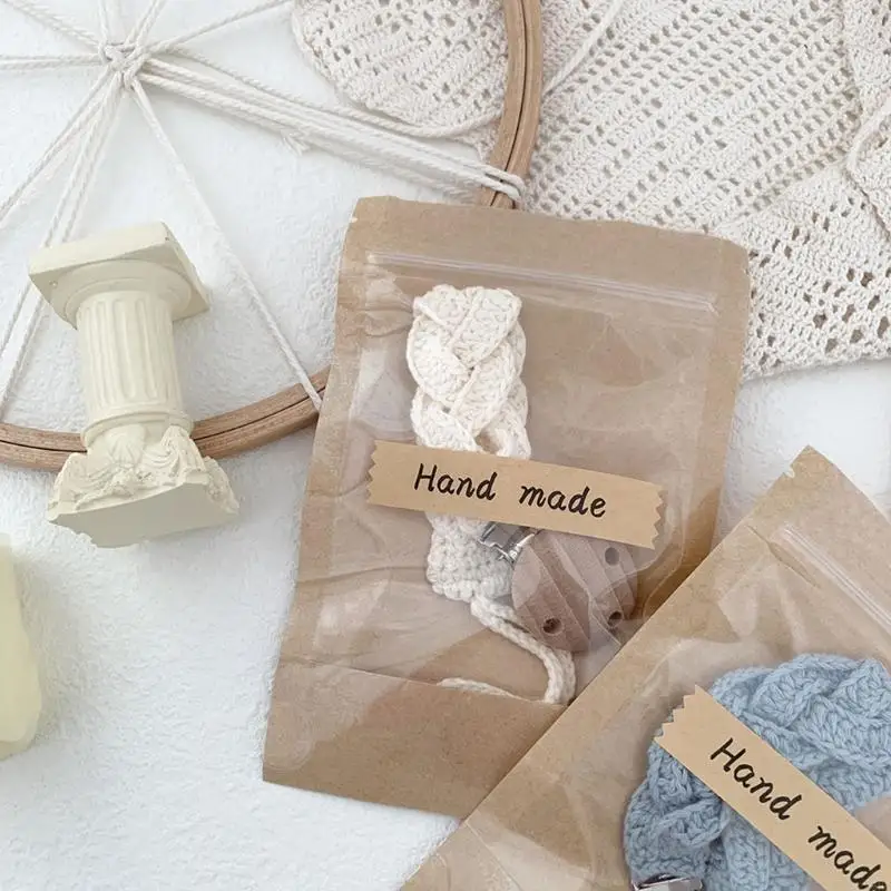 الطفل هوة كليب سلسلة اليدوية الكروشيه القطن DIY الدمية الحلمة المهديء L8RB #3