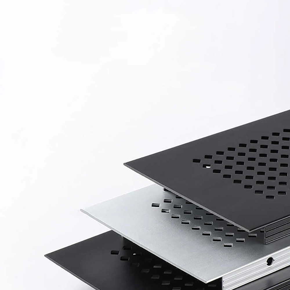 1Pcs Silvery Aluminum Alloy Vent Cover L150-800mm W50/80mm Mesh Hole Decor Air Vent Grille For Shoe Cabinet Wardrobe Furniture