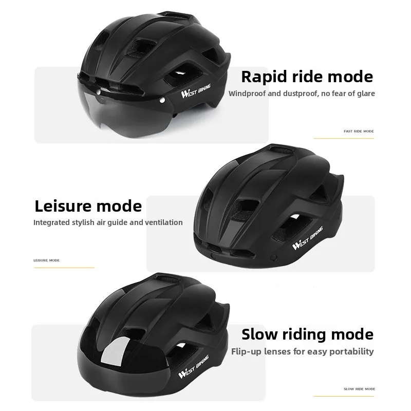 

Шлем для горного шоссейного велосипеда WEST BIKING — интегрированное формование с очками, защитное оборудование для езды на велосипеде