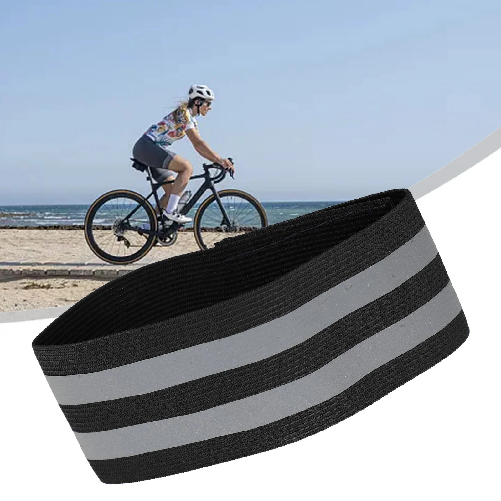 Pantalones de pierna con Clip, correa de pierna, cinturón de vehículos de carretera, zapatos de seguridad para correr, bicicleta, poliéster + goma reflectante, 2 piezas, 35*5cm