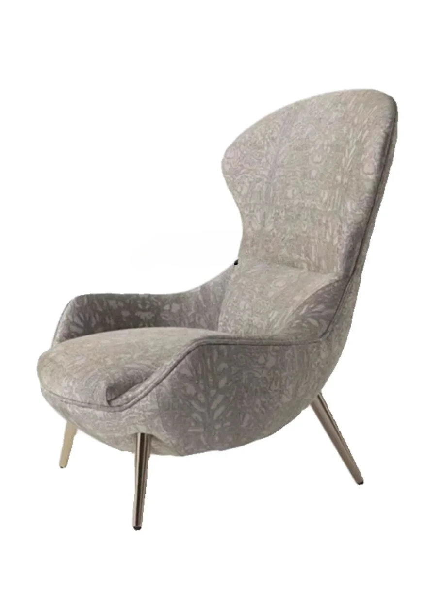 AAItalian Light Luxury Armchair New Tiger Pattern Leisure Sofa Armchair Designer High-End