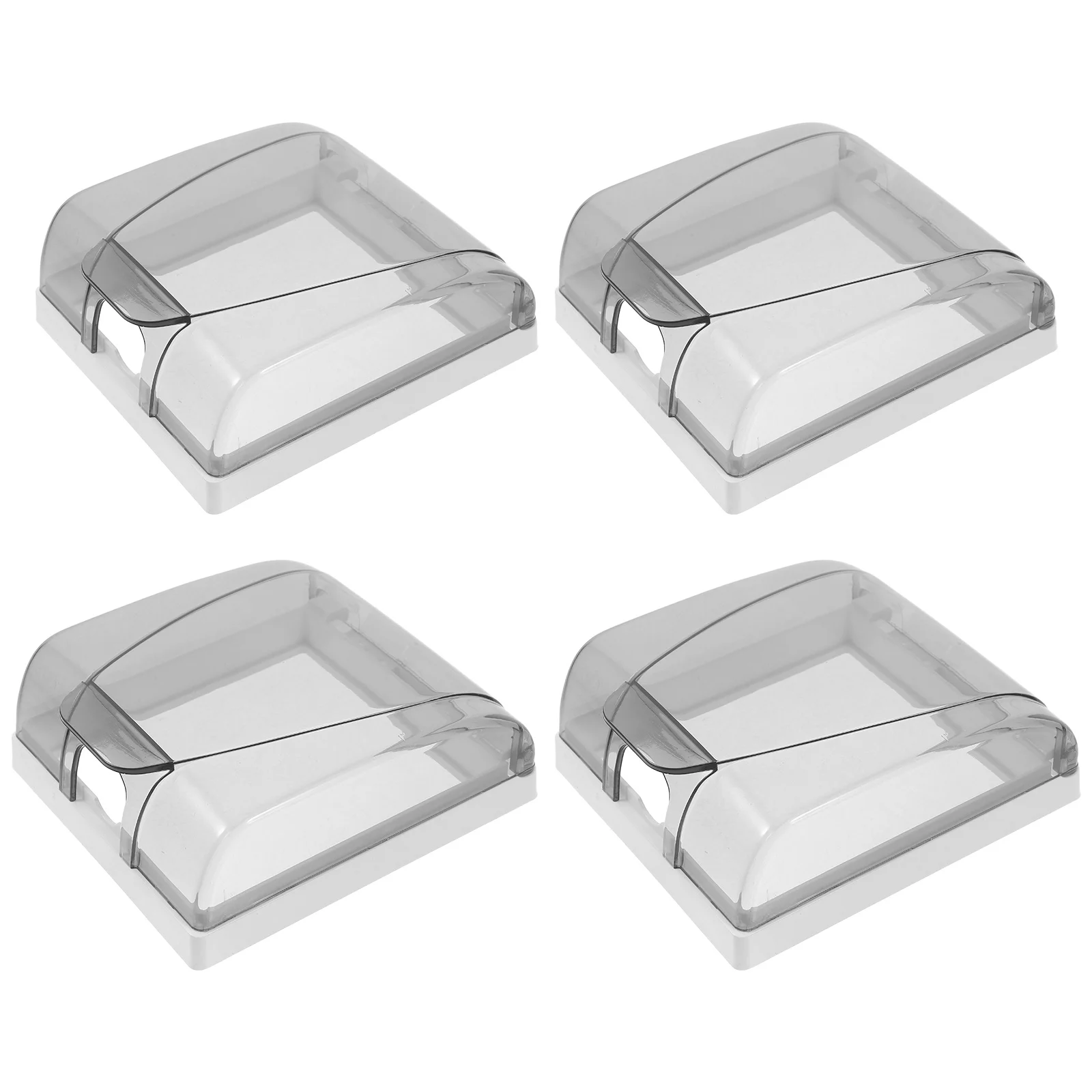 

4 Pcs Waterproof Socket Protective Cover Outlet Covers Adhesive Protector Bathroom Electrical Plastic Power Leakage 86 Type