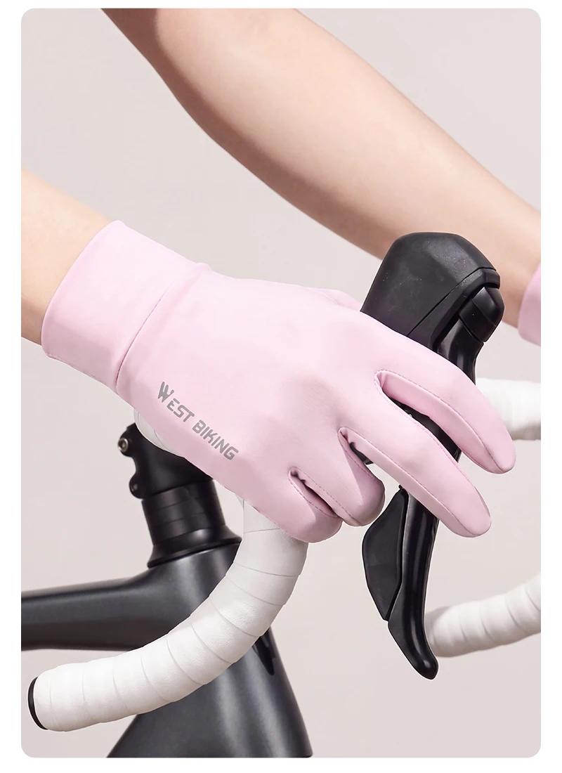 WEST BIKING Damen Fahrradhandschuhe, Flip-Finger, Touchscreen-fähig, Vollflächen-Polsterung, rutschfest, UPF 50+, für Frühling, Sommer, Herbst, Rennrad – Detail 16