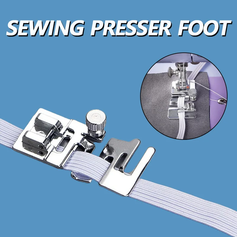 1Pc DIY Nähen Fuß Nähfuß für Inländischen Nähmaschine Zubehör Elastische Multi Funktionale Schnur Band Stoff Stretch Füße