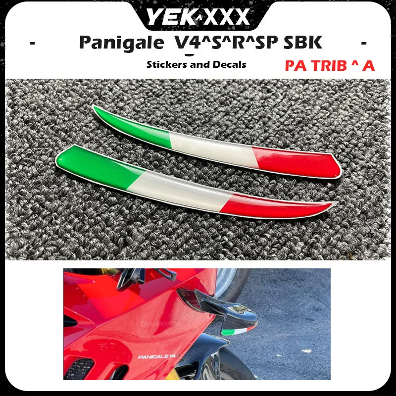 For DUCATI Panigale V4 V4S V4R SP SBK 18-22  Winglets Air Deflector Sticker Decal Epoxy 3D Three-dimensional Logo