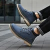 Handmade Men’s Leather Winter Ankle Boots – Outdoor Hiking High-Top Anti-Slip Footwear 6