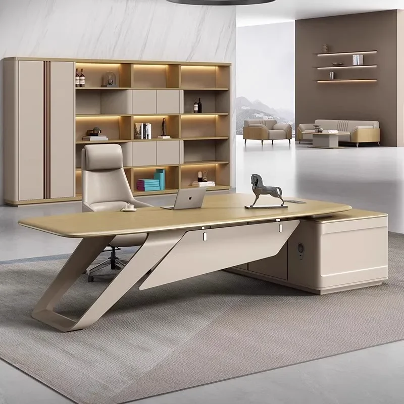 Boss table, desk, simple modern light luxury large class desk, president supervisor table