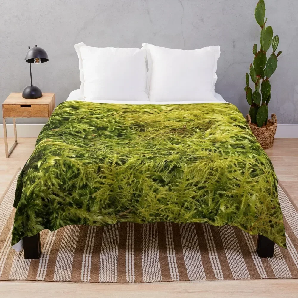 

Green Moss Texture Throw Blanket Soft Beds Loose Blankets