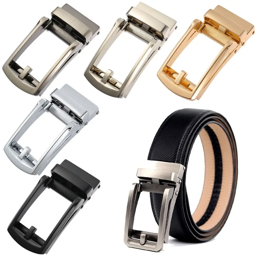 Durable Replacement Craft DIY Classic Waistband Head 32mm Buckle Belt Automatic Buckles Ratchet Belt End Bar