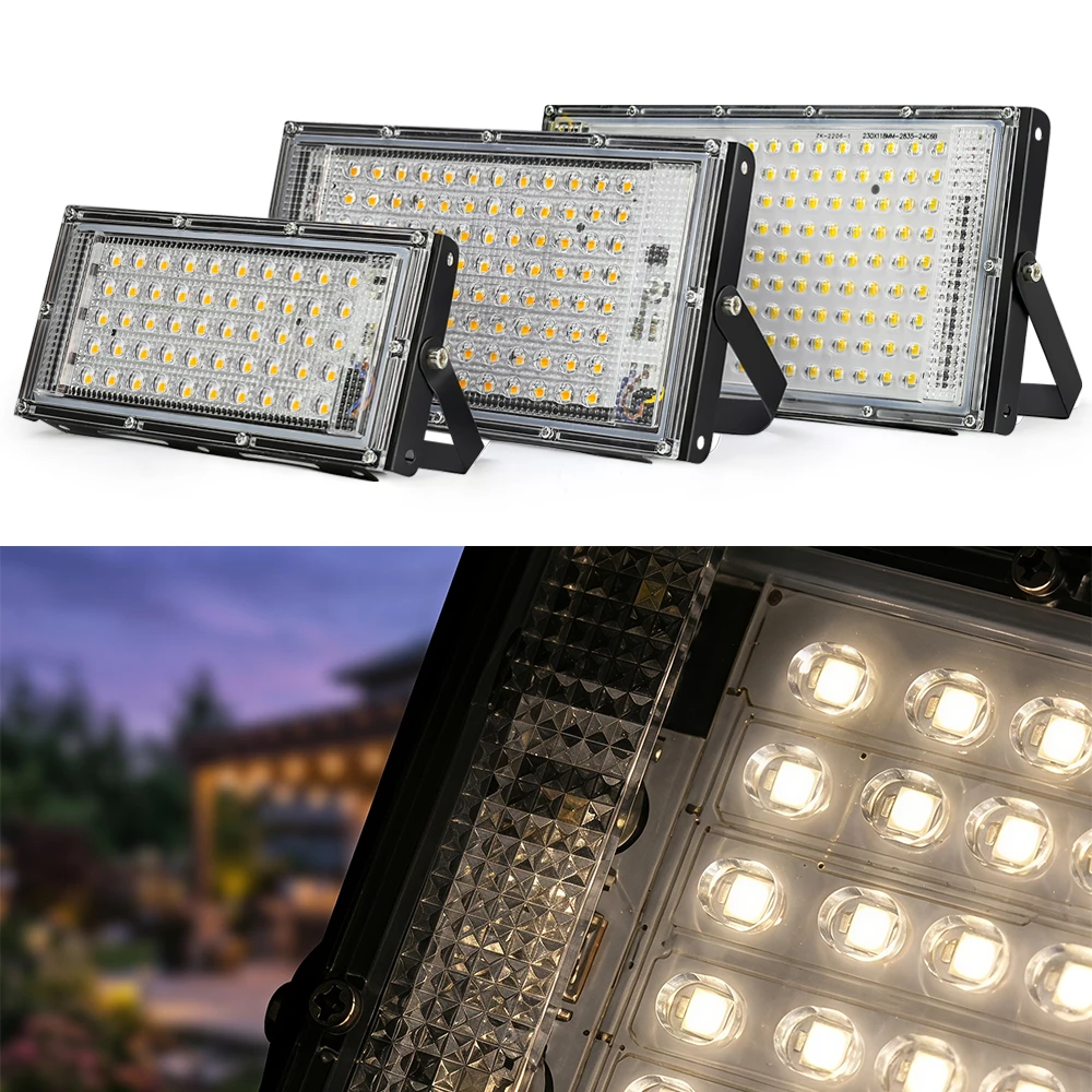 LED Flood Light 50/96/144 LEDs Outdoor AC 220V EU Security Floodlight For Yard Garage Cool White warm white LED Floodlight Wall