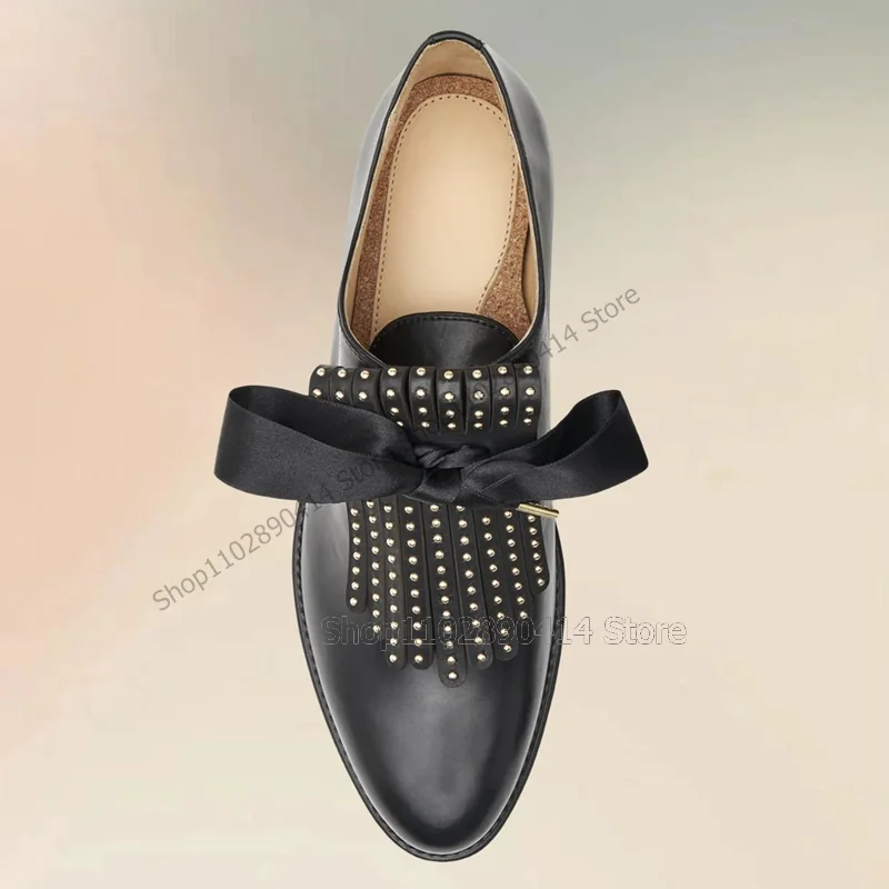 Red Bow Knot Rivets Tassels Decor Men Loafers Fashion Slip On Men Shoes Luxurious Handmade Party Feast Office Men Casual Shoes