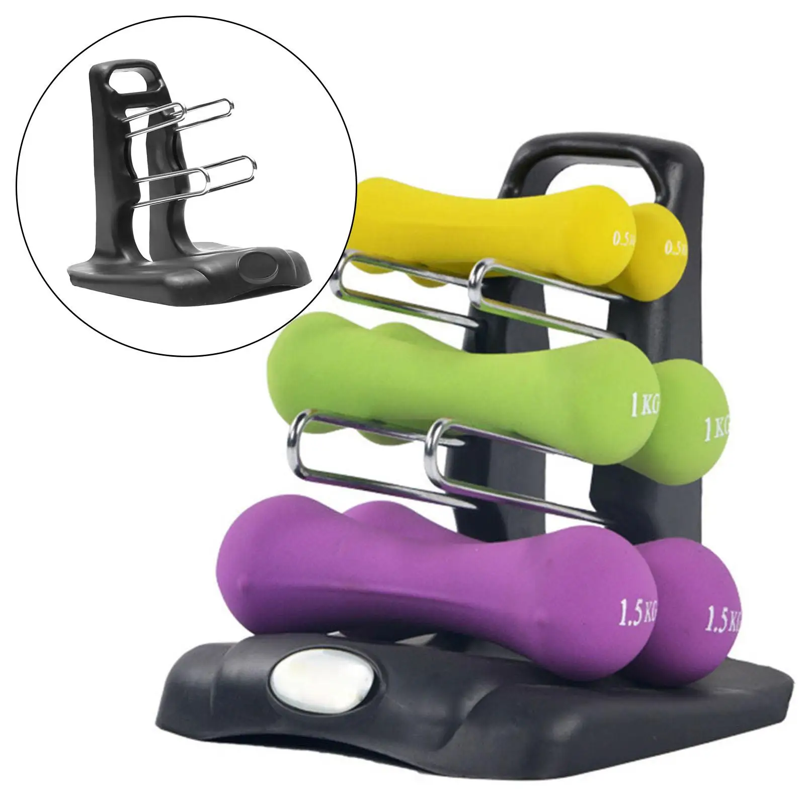 Dumbbell Rack Stand  Weight Stand Holds 6 Gym Dumbbells  for Dumbbells for Fitnessstudio zu Hause