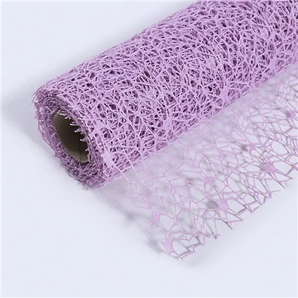 50cm 5yards Flower Wrapping Gauze Bouquet Wrapping Lace Jacquard Net Flower Pattern Mesh Floral Wrapping Paper Valentine\'s Day