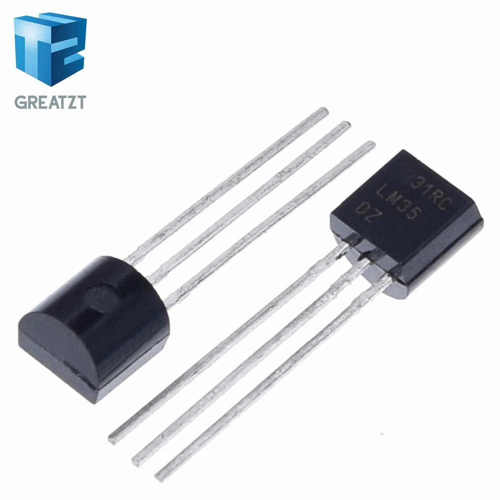 GREATZT Integrated Circuit LM35DZ TO-92 LM35 Precision Centigrade Temperature Sensor For IC Low Impedance In Stock