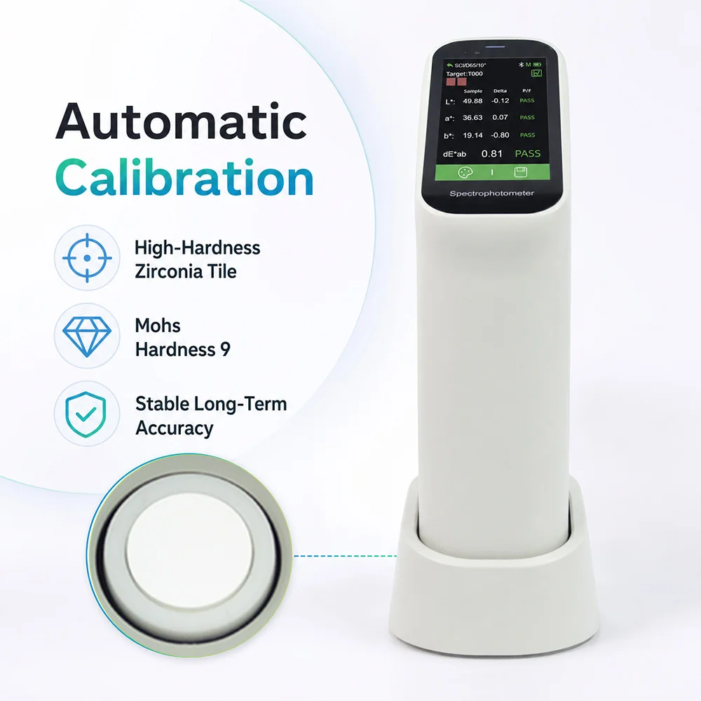 CHNSpec DS-100 Portable Colorimeter, Touch Screen dE*ab and Lab Color Tester for Paint, Printing, Plastic and Textile view 5