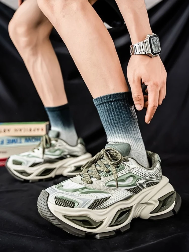 

Мужские повседневные кроссовки на толстой платформе с мягкой стелькой, промо-тренд 202, легкая спортивная обувь для спортзала всех брендов Jump Light для мужчин