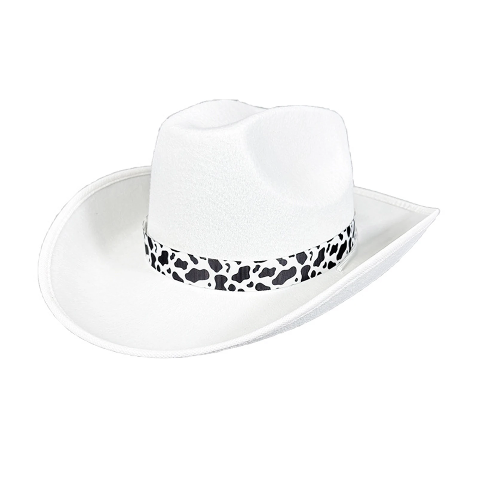 Brown Trimmed Milk Ribbon Cowboy Hat, Coffee Colored Western Cowboy Hat, Black Dick Cowboy Hat