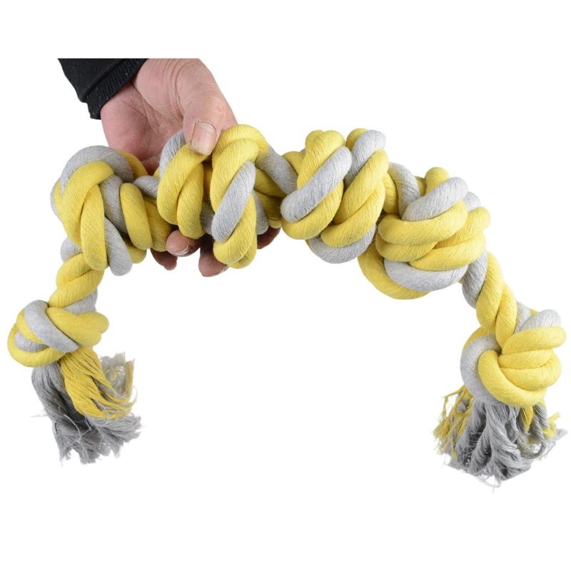 Amazon Pet Supplies Dog Cotton Rope Toy for Teeth Cleaning, Durable Chewable Knot Toy for Large Dogs, Wholesale Pet Toys