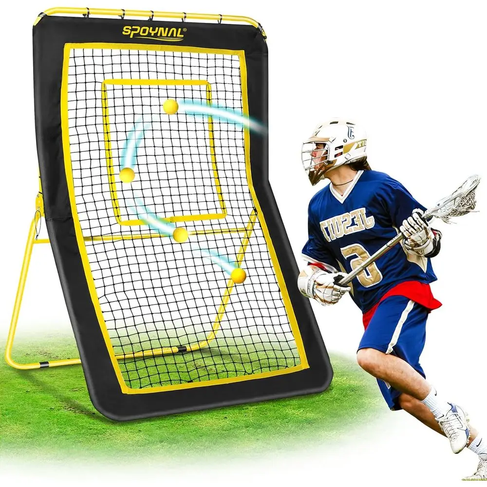 

Adjustable 5-Angle Sports Net for Backyard Volleyball, Soccer & Baseball Training with Target Strip